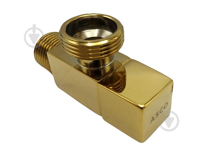 Кран угловой ASCO 1/2"х3/4" для сантехприборов Gold AS-AV-008 - фото 3 Кран угловой ASCO 1/2"х3/4" для сантехприборов Gold AS-AV-008 - фото 3