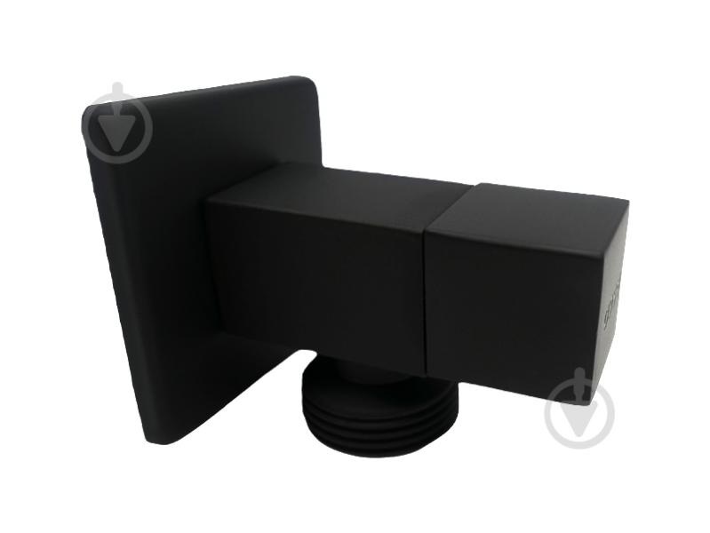 Кран угловой ASCO 1/2"х3/4" для сантехприборов Matte Black AS-AV-010 - фото 2 Кран угловой ASCO 1/2"х3/4" для сантехприборов Matte Black AS-AV-010 - фото 2