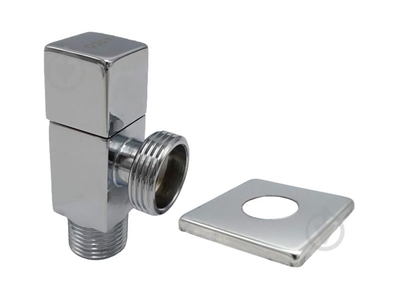 Кран угловой ASCO 1/2"х3/4" для сантехприборов Chrome AS-AV-012 - фото 1