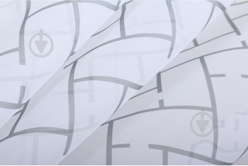 Тюль кухонна Tiles 2 шт. з прихватами білий 140х160 см La Nuit - фото 4