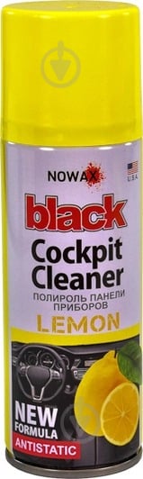 Поліроль для приборної панелі Nowax Black Cockpit Cleaner (NX00202) лимон 200 мл - фото 1