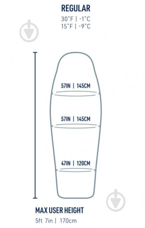 Спальный мешок Sea To Summit ASL041171-330201 TREK WOMEN'S -1C/30F DOWN Regular - фото 15