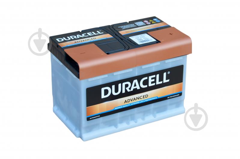 Акумулятор автомобільний Duracell 77Ah 700A 12V «+» праворуч - фото 1