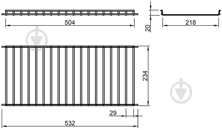 Сушарка для чашок Vibo SGQ60PIB Piana 600 мм 47003 - фото 2