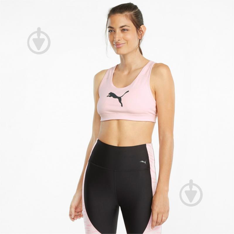 Бра Puma Mid Impact 4Keeps Bra 52030436 р.M розовый - фото 3