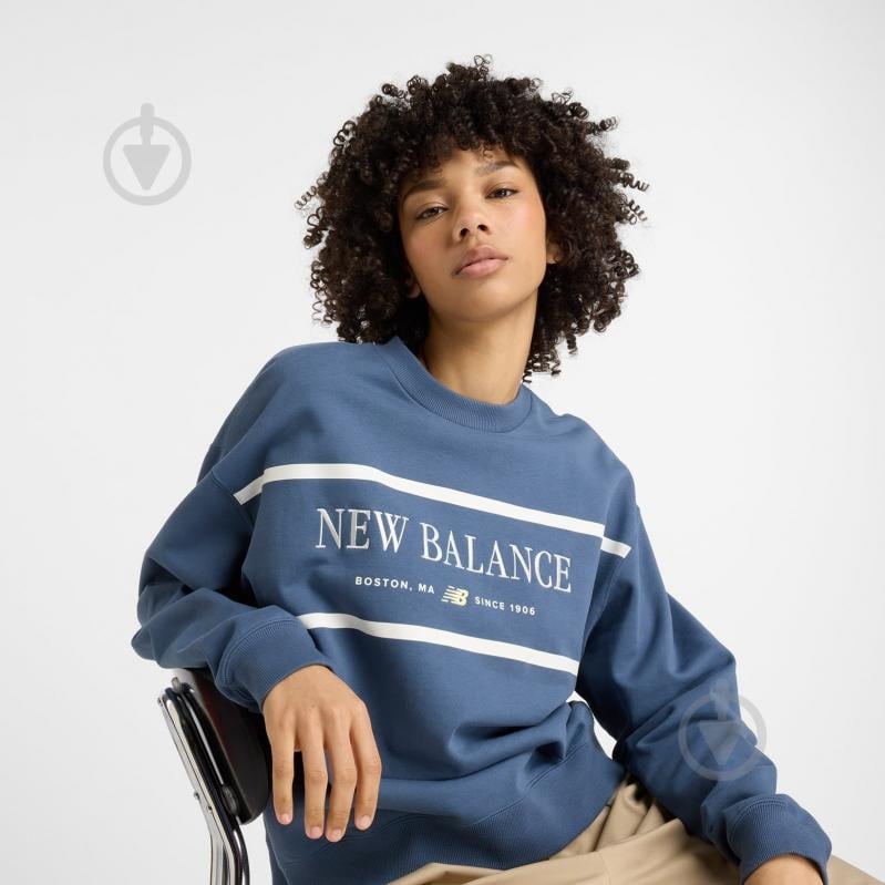Джемпер New Balance WT51923 WT51923-VTI р.L синий - фото 6