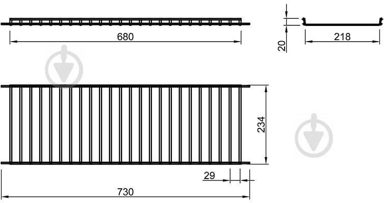 Сушарка для чашок Vibo SGQ80PIB Piana 800 мм 47004 - фото 2