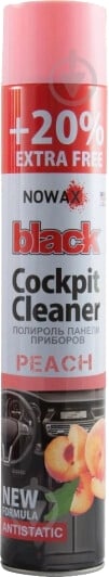 Полироль панели Nowax "Black" Cockpit Cleaner персик 750 мл - фото 1