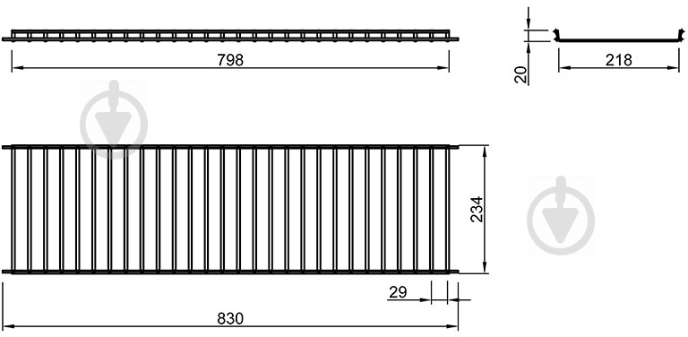 Сушарка для чашок Vibo SGQ90PIB Piana 900 мм 47005 - фото 2