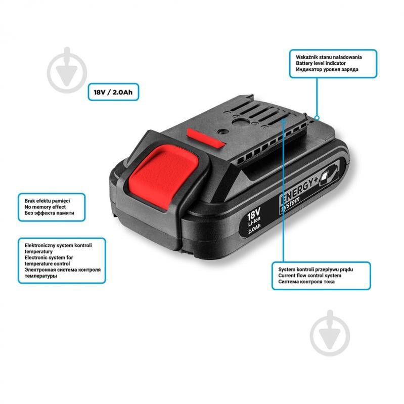 Акумулятор GRAPHITE Energy Plus 18 V 58G001 - фото 13