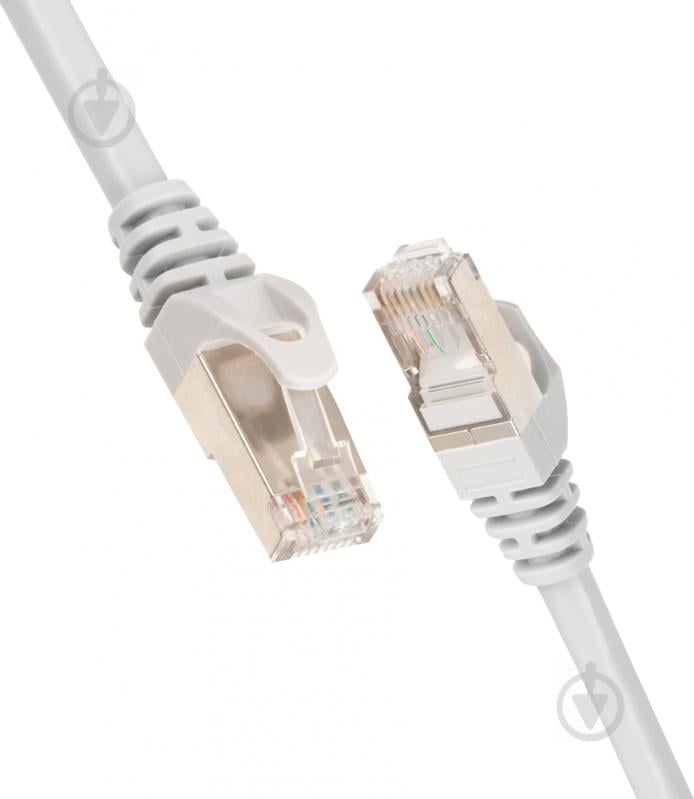 Патч-корд 2E PC5ECA - 020GRY Cat 5e / RJ45 / 26AWG 0,2 м сірий - фото 1