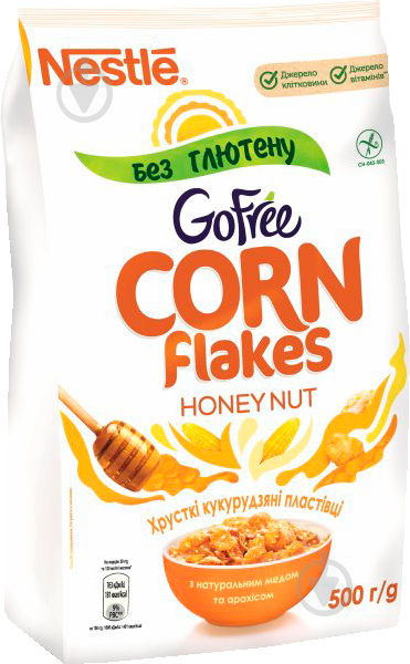 Сніданки готові Nestle Corn Flakes Мед і Горіхи 5900020020369 500 г - фото 1