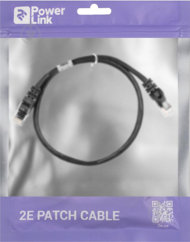 Патч-корд 2E Cat 5e UTP 26AWG 2E-PC5ECA-050BK 0,5 м черный - фото 3