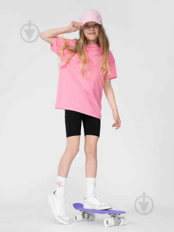 Футболка 4F K SKATE GIRL SS22 4FJSS22TTSHF078-54N р.128 рожевий - фото 4