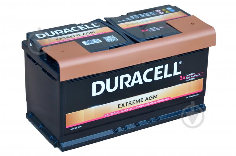 Акумулятор автомобільний Duracell 92Ah 850A 12V «+» праворуч - фото 1