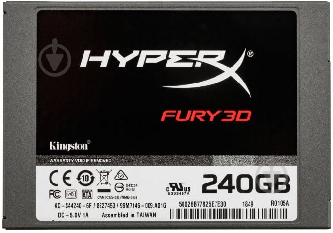 SSD-накопитель HyperX Fury 3D 240GB 2,5" SATA III 3D NAND (KC-S44240-6F) - фото 1