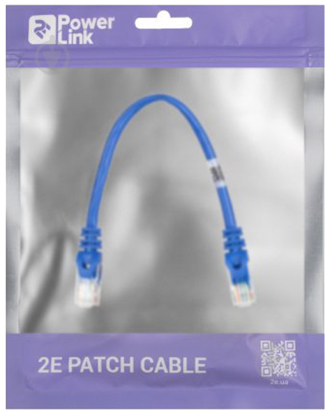 Патч-корд 2E PC5ECOP - 020BL Cat 5e / RJ45 / 26AWG 0,2 м синий - фото 3