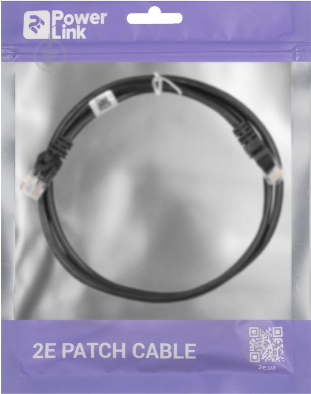 Патч-корд 2E Cat 5e UTP 26AWG 2E-PC5ECOP-100BK 1 м чорний - фото 3