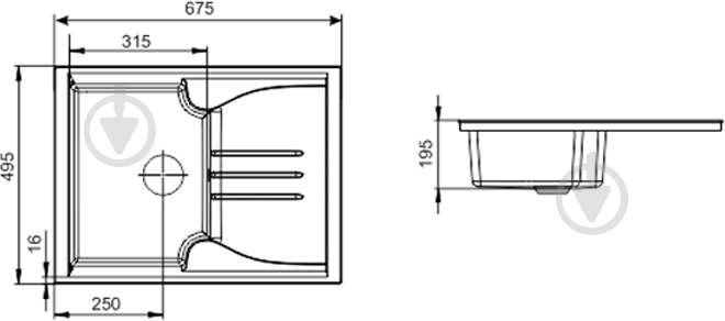 Мийка для кухні Interline LIRA white - фото 2
