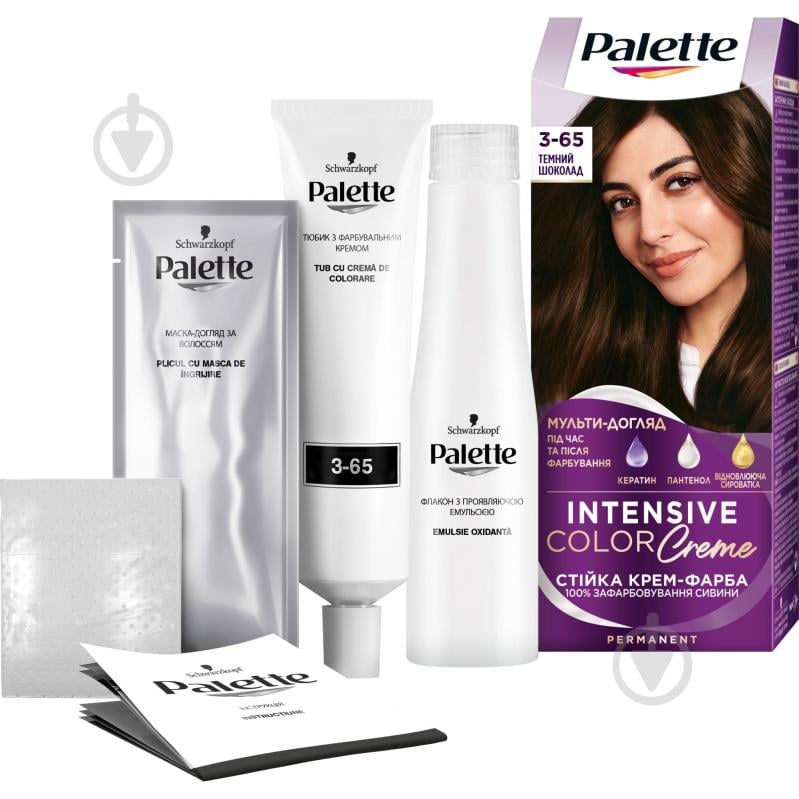 Крем-краска для волос Palette Intensive Color Creme Long-Lasting Intensity Permanent 3-65 (W2) темный шоколад 110 мл - фото 2