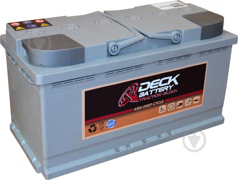 Аккумулятор автомобильный Monbat DECK AGM DEEP CYCLE 95Ah 12V «+» справа - фото 1