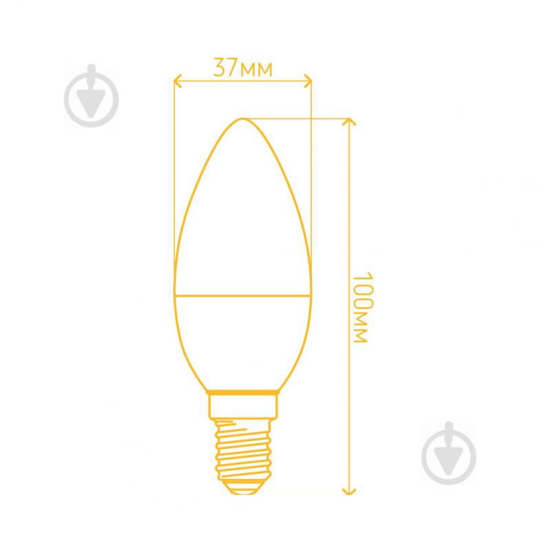 Лампа светодиодная LightMaster LB-620 2 шт./уп. 4 Вт C37 матовая E14 220 В 2700 К - фото 3