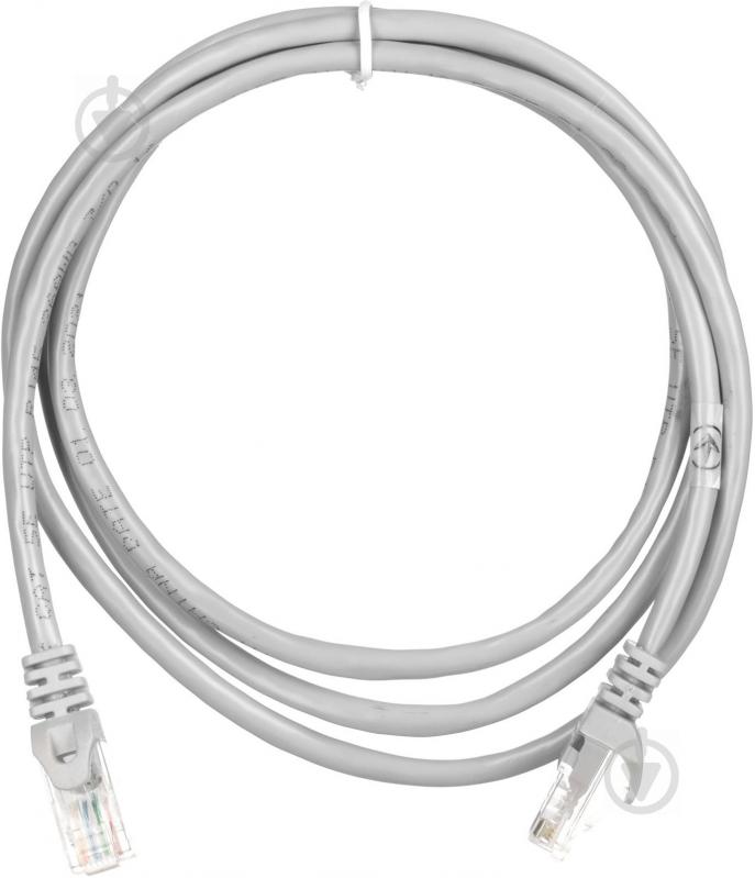 Патч-корд 2E Cat 5e UTP RJ45 26AWG 7/0.16 Cu 2E-PC5ECOP-150GRY 1,5 м сірий - фото 1