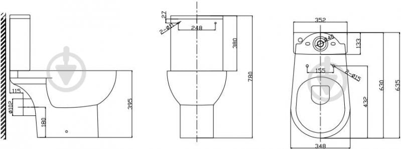 Унитаз-компакт Water House Flat rimless, сид. Полипропилен soft-close - фото 9 Унитаз-компакт Water House Flat rimless, сид. Полипропилен soft-close - фото 9