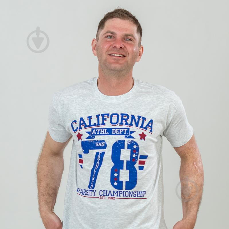 Футболка Sol's California_78 11380300/58 р.2XL светло-серый меланж - фото 1