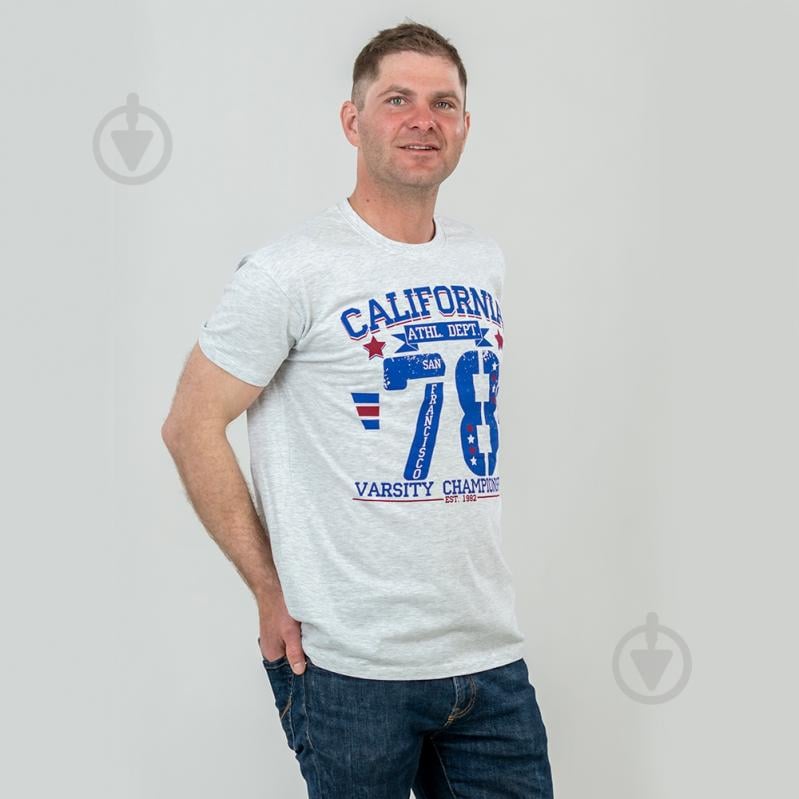 Футболка Sol's California_78 11380300/58 р.2XL светло-серый меланж - фото 2