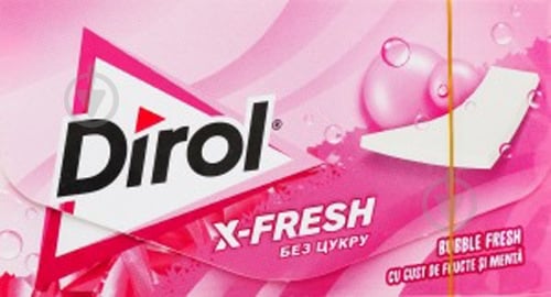 Жевательная резинка Dirol в пластинках без сахара со вкусом фруктов и мяты Bubble fresh X-Fresh - фото 1