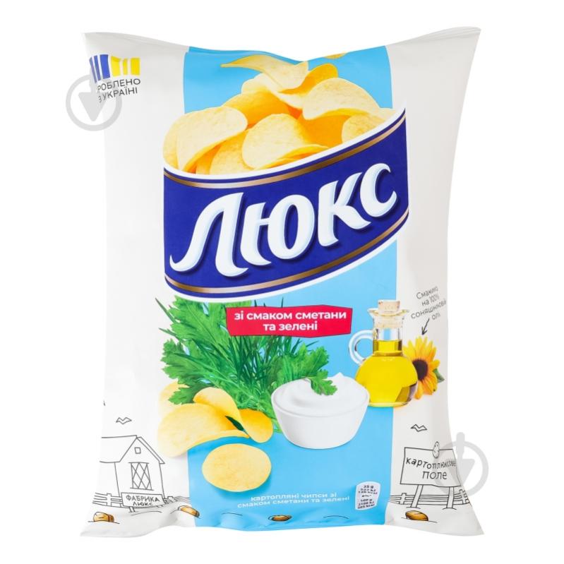 ᐉ Чипси Люкс зі смаком сметани та зелені м/п 105 г • Краща ціна в Києві ...