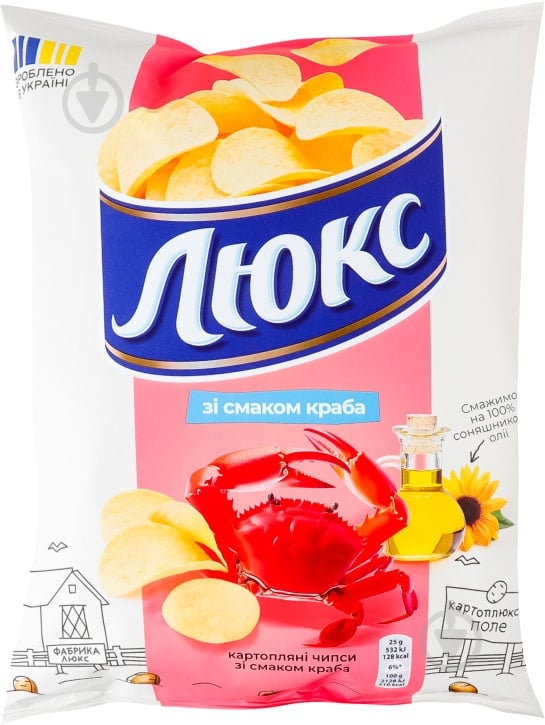 Чипси Люкс зі смаком краба м/у 105 г - фото 1
