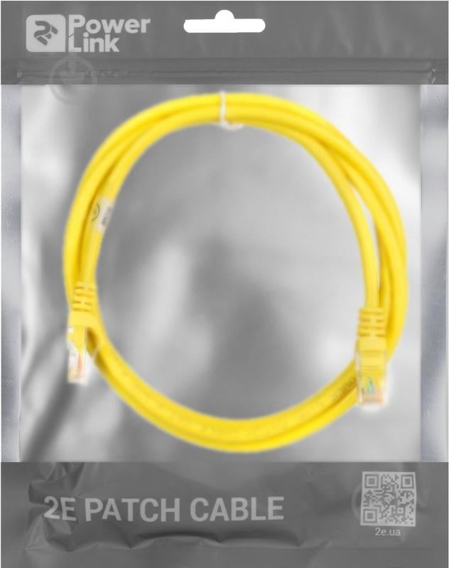 Патч-корд 2E Cat 6 UTP RJ45 26AWG 7/0.16 Cu 2E-PC6COP-150YLW 1,5 м жовтий - фото 3