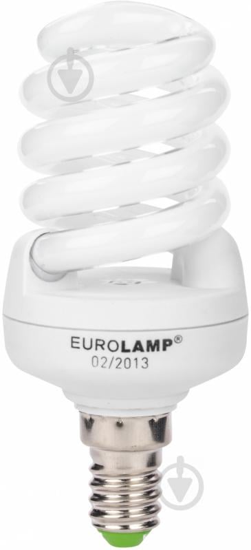 Лампа КЛЛ  EUROLAMP Spiral T2 15 Вт E14 2700 К 220 В - фото 1