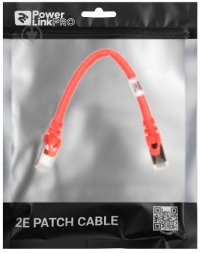 Патч-корд 2E Cat 6,S-FTP,RJ45, 4Х2 27AWG ,7/0.14 Cu, PVC 0,2 м красный - фото 2