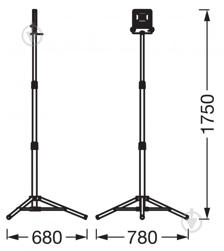 Прожектор Ledvance/Osram Worklight Tripod LED 30 Вт IP65 черный/оранжевый - фото 7