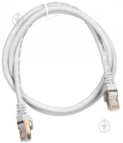 Патч-корд 2E Cat 6,S-FTP,RJ45, 4Х2 27AWG ,7/0.14 Cu, PVC 1 м сірий - фото 1