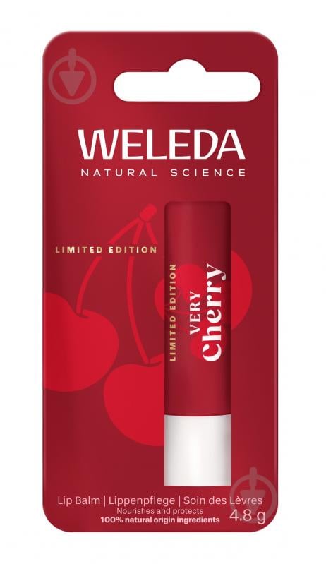 Бальзам-стик для губ Weleda Very Cherry 4,8 г - фото 1