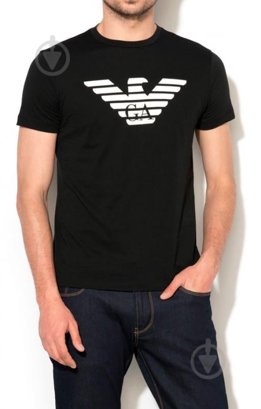 Футболка Emporio Armani T-SHIRT UOMO / MAN T-SHIRT 8N1T991JPZZ-0999 р.S черный - фото 1