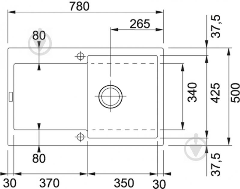 Мийка для кухні Interline VEGA white - фото 2