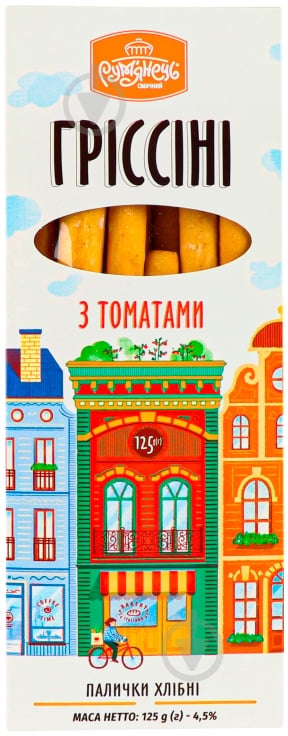 Хлебные палочки Хлібодар Гриссини с томатами 125 г - фото 1