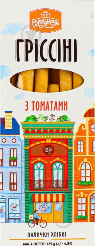 Хлебные палочки Хлібодар Гриссини с томатами 125 г - фото 2