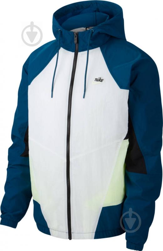 Вітрівка чоловіча Nike M NSW HE WR JKT WVN SIGNATURE CJ4358-499 р.XL біла - фото 1