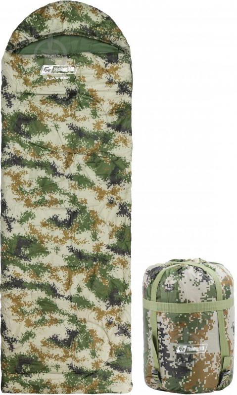 Спальний мішок Fishing ROI туристичний Ajax 1000 210*75см 10-15℃ Camo - фото 1