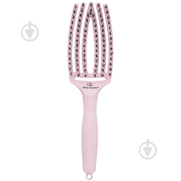 Щетка для волос Olivia Garden Combo Medium Pastel Pink Finger Brush Combo Medium OGBFCPP розовый - фото 1