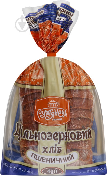 Хліб Хлібодар Цільнозерновий пшеничний нарізний 0,400 г 4820062052689 - фото 1