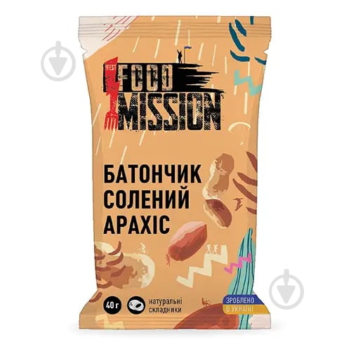 Батончик !FEST FOOD MISSION Соленый Арахис - фото 1