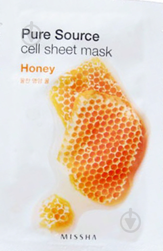 Маска MISSHA Pure Source Cell Sheet Mask Honey тканинна 21 г - фото 1