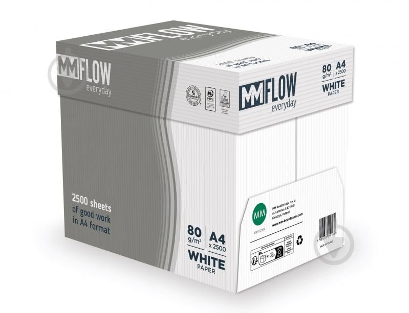 Бумага офисная MM FLOW Everyday 5 упаковок A4 80 г/м 500 листов - фото 2 Бумага офисная MM FLOW Everyday 5 упаковок A4 80 г/м 500 листов - фото 2
